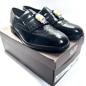 New Florsheim Men's Lexington Kiltie Tasseled Wing-Tip Loafers Black US 12D